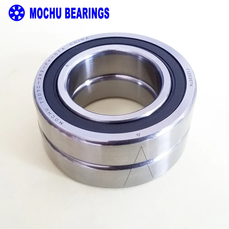 1 Pair MOCHU 7007 7007C 2RZ P4 DT A 35x62x14 35x62x28 Sealed Angular Contact Bearings Speed Spindle Bearings CNC ABEC-7