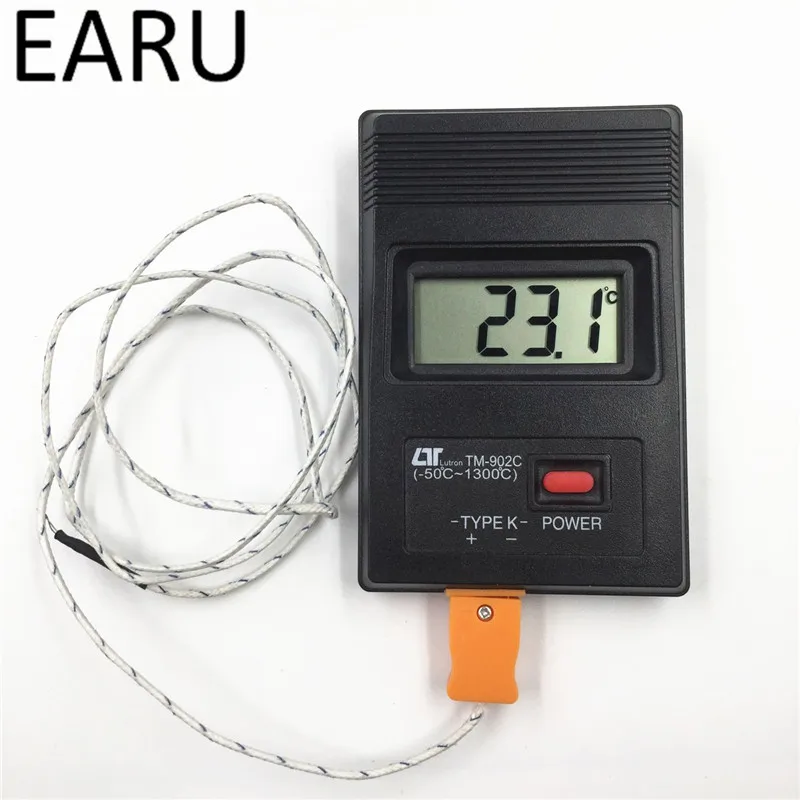 TM-902C Digital LCD Thermometer Temperature Detector Industrial Thermostat Sensor Meter K Type Single Input Thermocouple Probe