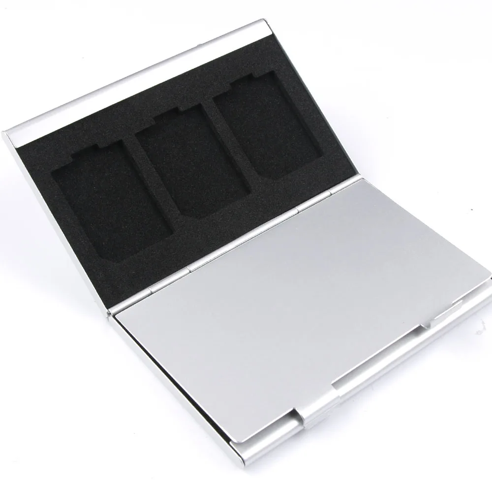 Metal MMC Memory Card Aluminum Storage Box Camera 6 Case for SD MMC TF Memory Card Storage Card Holder Case