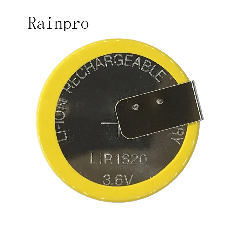  1PCS/LOT LIR1620 1620 horizontal welding foot battery 3.6V rechargeable coin cell battery charging 1620