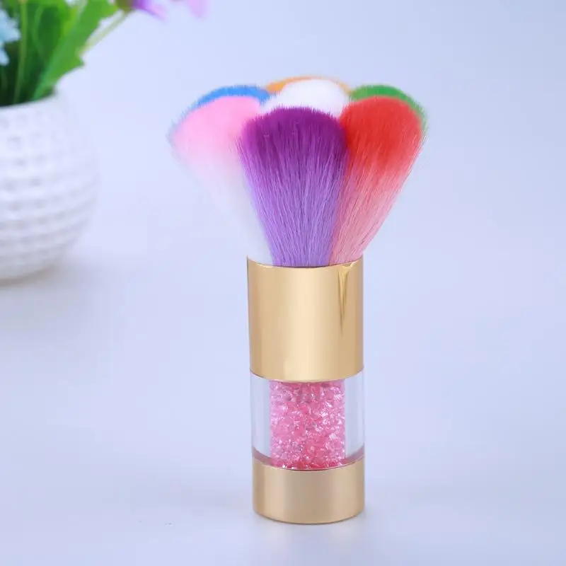 Nail Bụi Brushes Acrylic UV Bột Gel Móng Tay Nail Art Trang Sức Bụi Remover Cọ Cleaner Đầy Màu Sắc Makeup Foundation Tool Kit