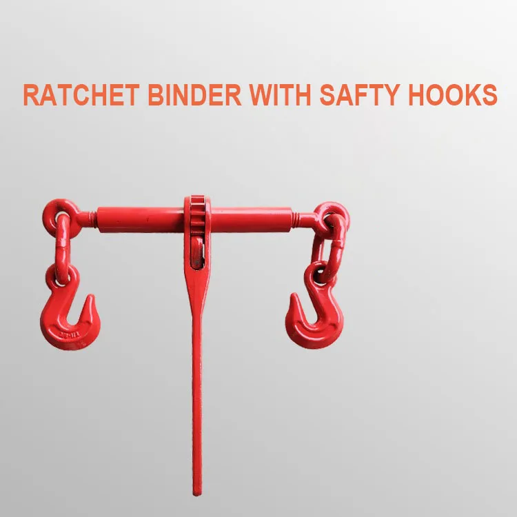 

5.9 Tons 13-16mm Ratchet Binder With Safty Hooks 1/2-5/8 inches Lever Tensioner Ratchet Tightener Rigging Accessories