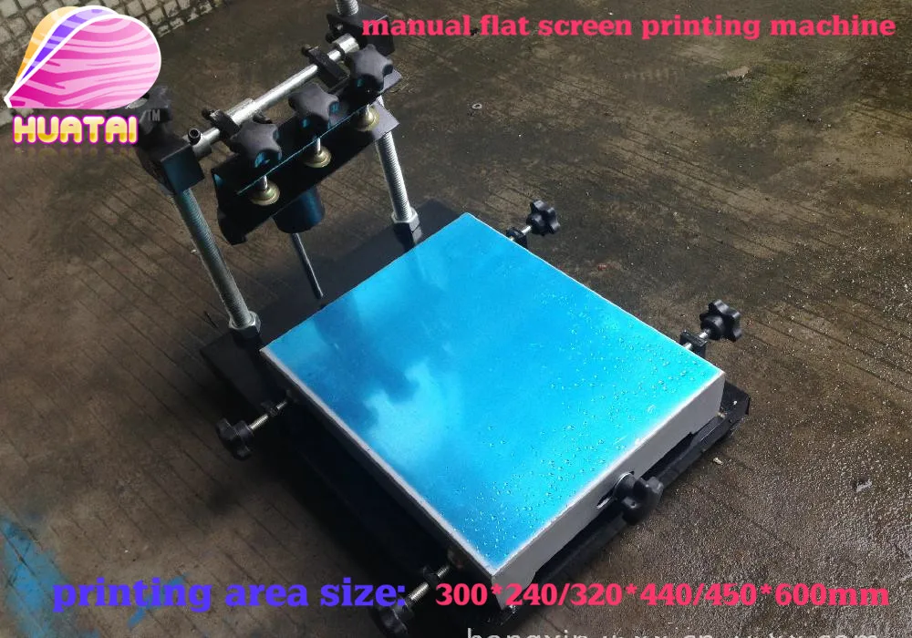 new single color manual flat screen printing machine(40cm*60cm) good quality free shipping with fast delivery