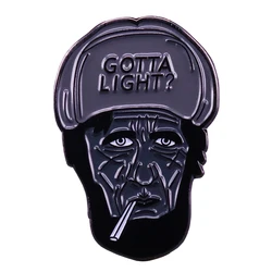 Twin peaks pin gotta light? woodsman brooch David Lynch movie jewelry