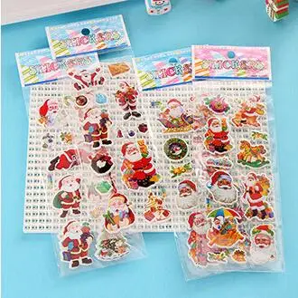 Snowman Stickers 3D Bubble Stickers For kids Book Christmas Festival Decoration Children Gift Toys YH1021