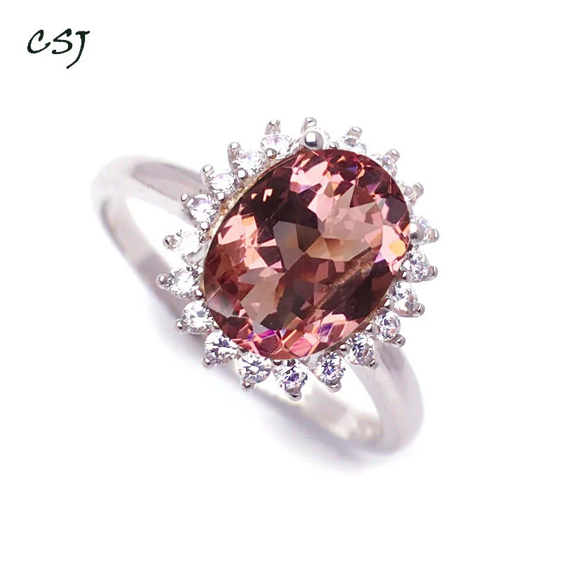 CSJ Zultanite Ring Sterling 925 Silver Created Zultanite Stone Color Change Fine Jewelry Women Wedding Engagement Party Gift