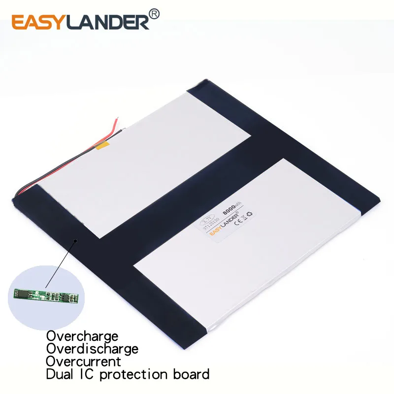 3.7 فولت 8000 مللي أمبير 37125130   بطارية ليثيوم أيون بوليمر قابلة لإعادة الشحن للكمبيوتر اللوحي onda sanei ainol pipo