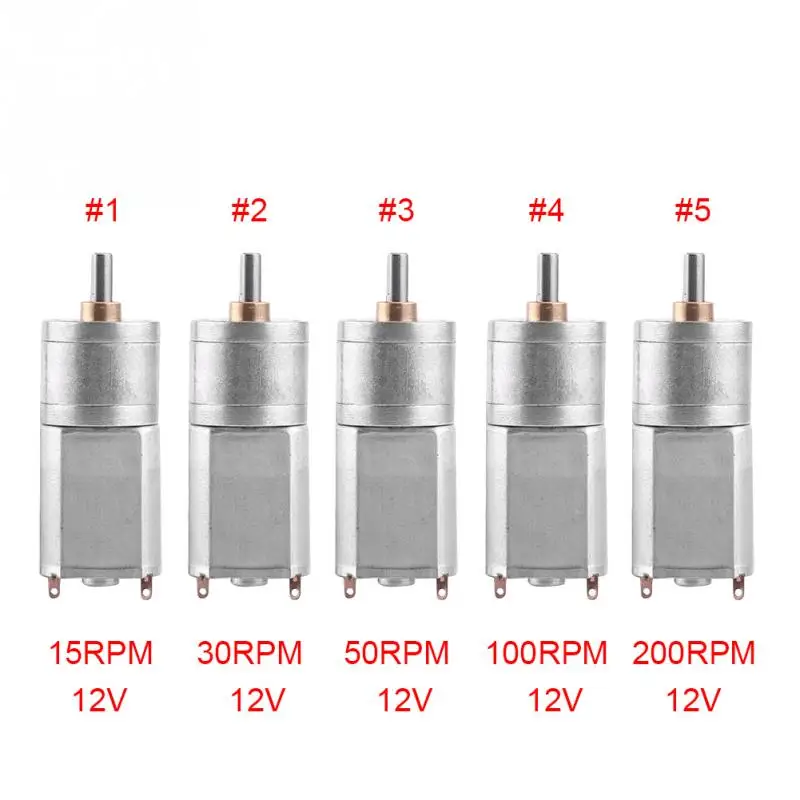  12V High  Electric Gear Reduction Motor 1RPM/ 30RPM/ 0RPM/ 100RPM/ 200RPM Outer Diameter 20MM