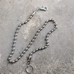 LLavero de motocicleta para hombre, billetera de motociclista, cadenas de alta calidad para hombre, Hip-Hop Street Punk, aleación chapada, remache, cadenas de pantalón vaquero BL34