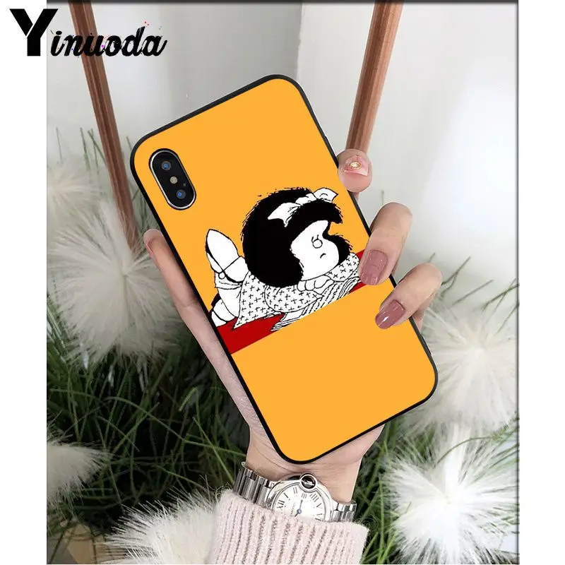 Yinuoda cartoon Mafalda DIY Printing Drawing Phone Case cover Shell for Apple iPhone 8 7 6 6S Plus X XS MAX 5 5S SE XR Cover