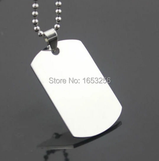 Lot of 10pcs Hot selling  Stainless Steel Both Polished Plain Dog Tag Pendant Charm Jewelry 20*40mm