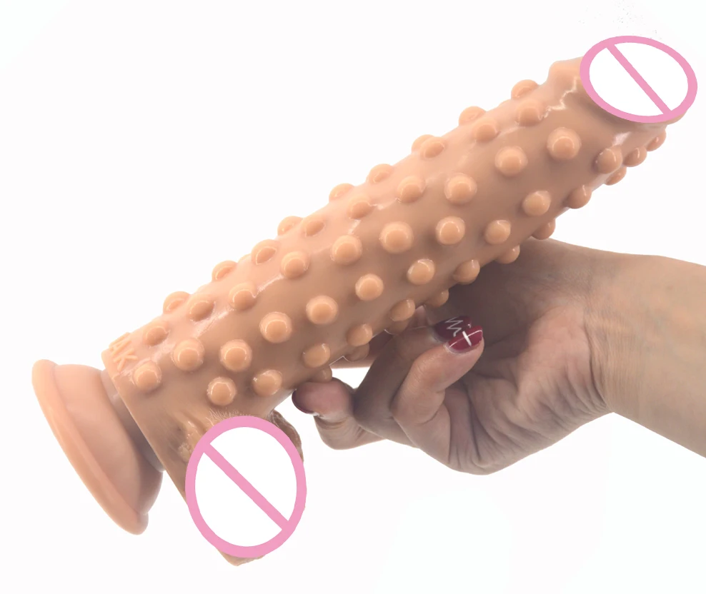 FAAK silicone realistic dildo with suction cup raised pointed extreme stimulate anal dildo big fake penis sex toys for women