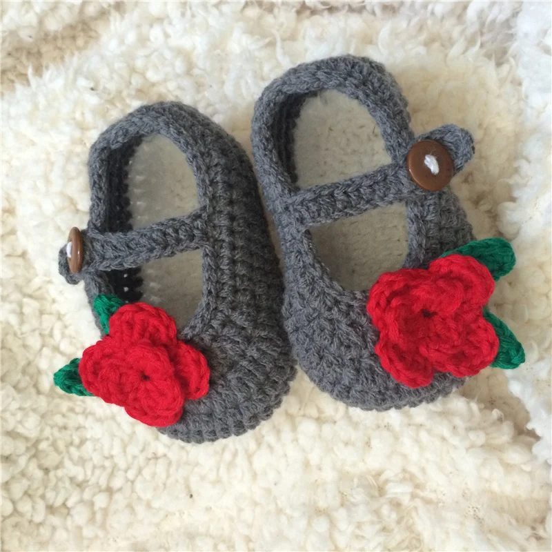 QYFLYXUEQYFLYXUE- Summer Baby hand-woven sandals Baby White Plum crochet toddler shoes Newborn Cotton yarn shoes