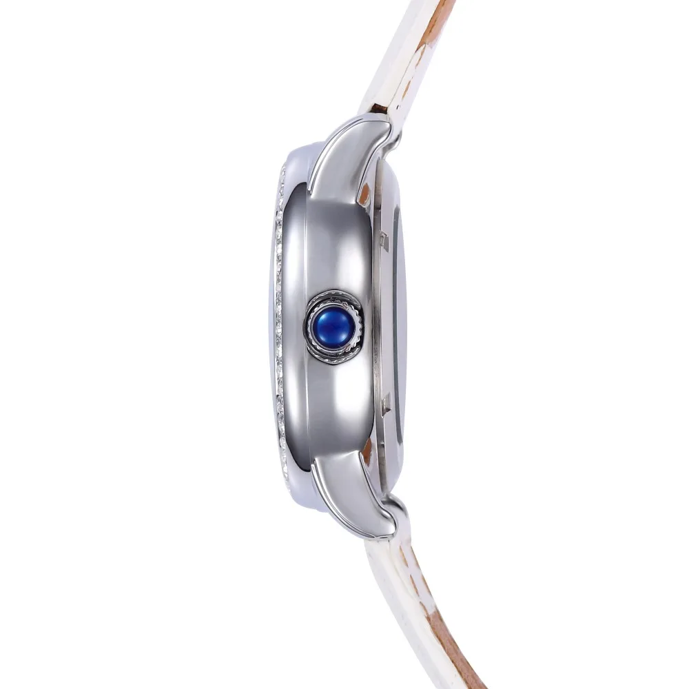 2021 New Women Skeleton Automatic Self-Wind Watch Women Dress Watches Rhinestone Mechanical Watch Girl\'s Gift Relogio Feminino