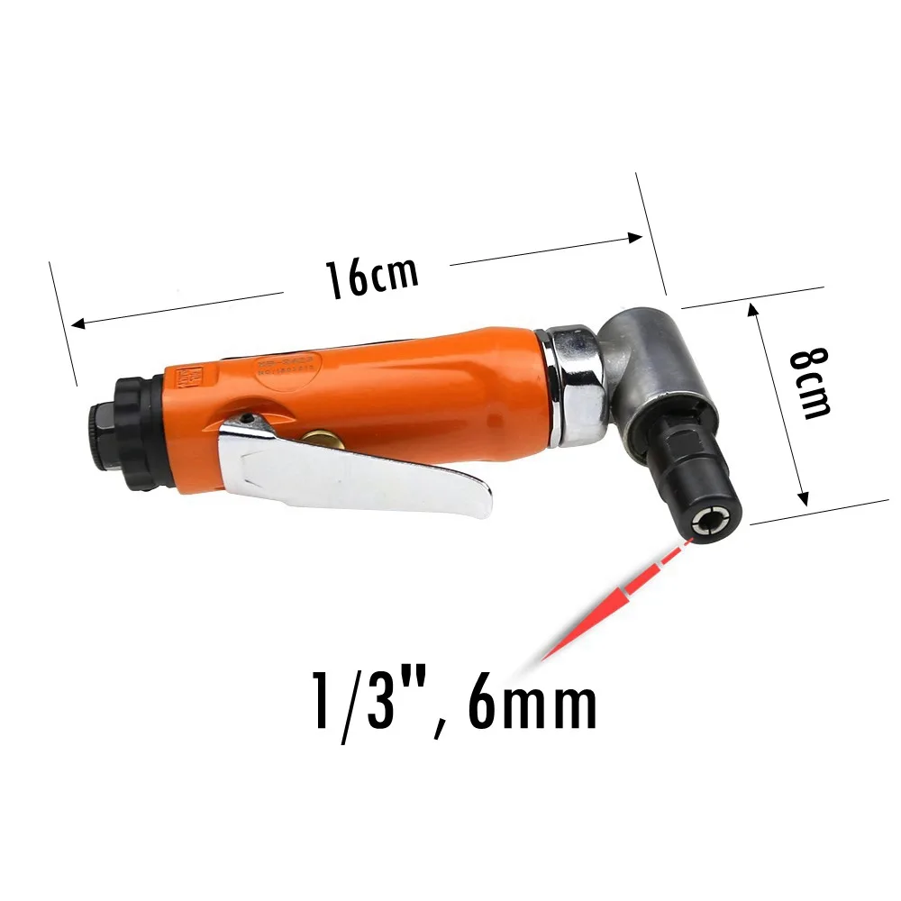 6mm Pneumatic Die Grinder 90 Degree Angle Air Die Grinder 6mm Shaft Non-woven Polishing Wheel & Sanding Pad sent