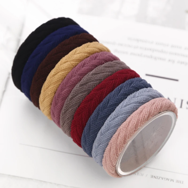 New 10PCS Women Girls Simple Basic Elastic Hair Bands Tie Gum Scrunchie Ponytail Holder Rubber Bands Fashion Hair Accessories