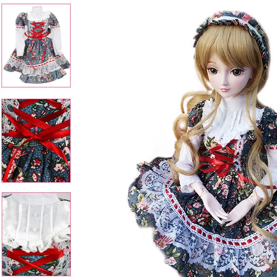 

[wamami] W01# Flower Prints Dress/Outfit/Clothes 1/3 SD AOD DZ BJD Dollfie