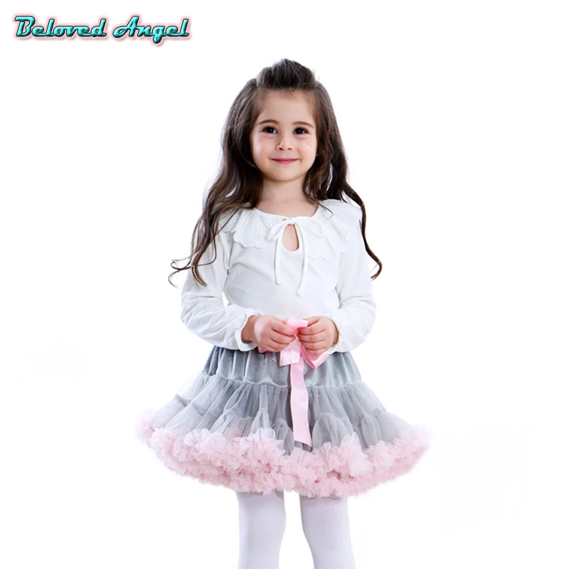 0-16Y Children Skirts Baby Girl Fluffy Tutu Skort Elegant Kids Tulle Cake Skirt Dance Wear Princess Student Ball Gown Pettiskirt