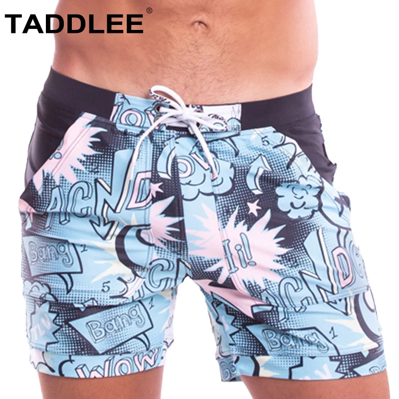 

Taddlee Brand Swimwear Men Swimsuits Swim Briefs Bikini Square Cut Long Leg Boardshorts Surf Pockets Trunks Boxer Male Bathing