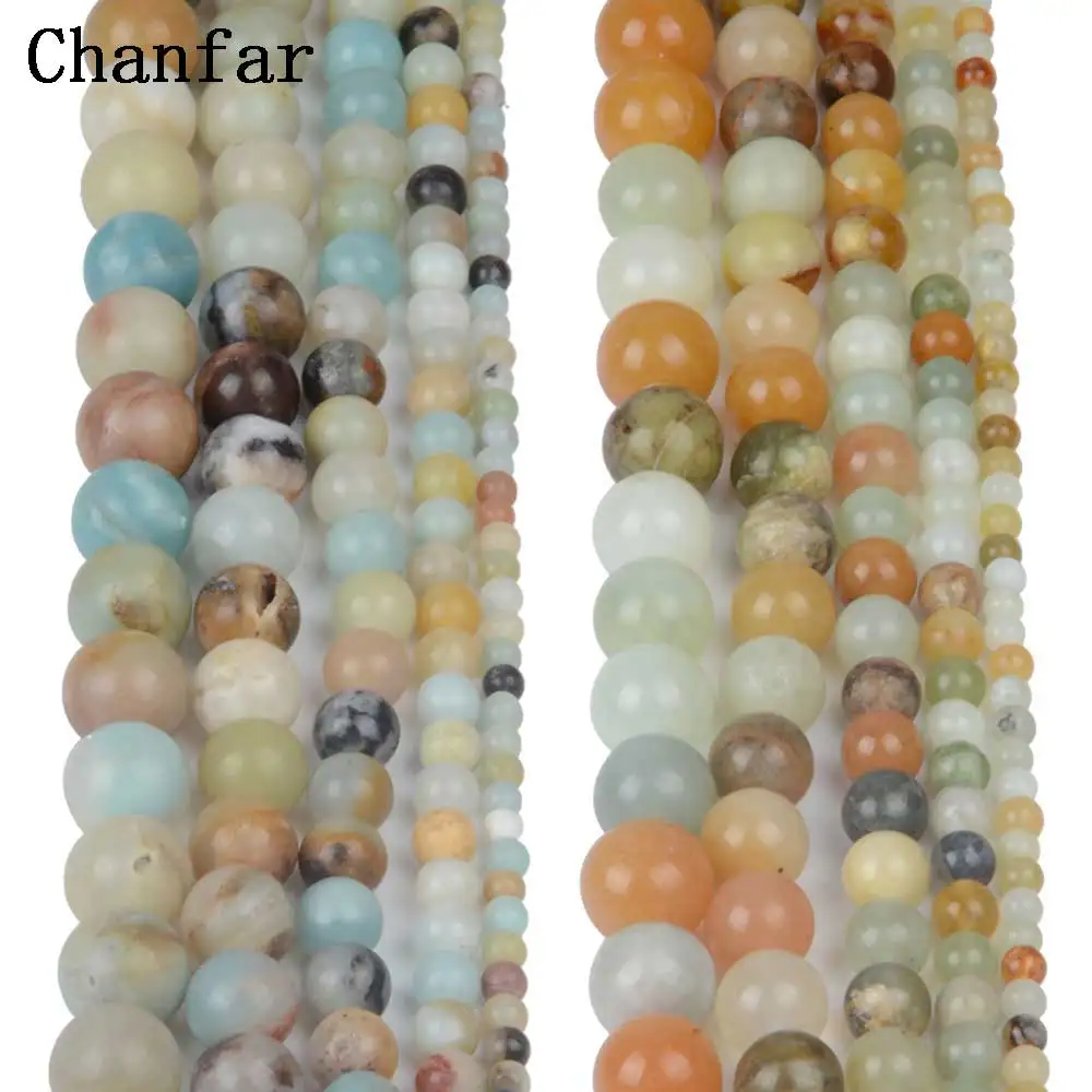 Flower Show Amazonite Beads Women Jewelry DIY Fashion Making Beads 4 6 8 10 12mm