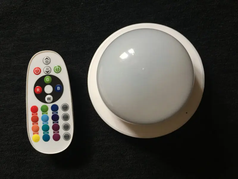 Wireless Remote control Rechargeable 24Pcs RGBW SMDs LED module table Mood light waterproof Wedding Xmas Club Decor-Multicolor