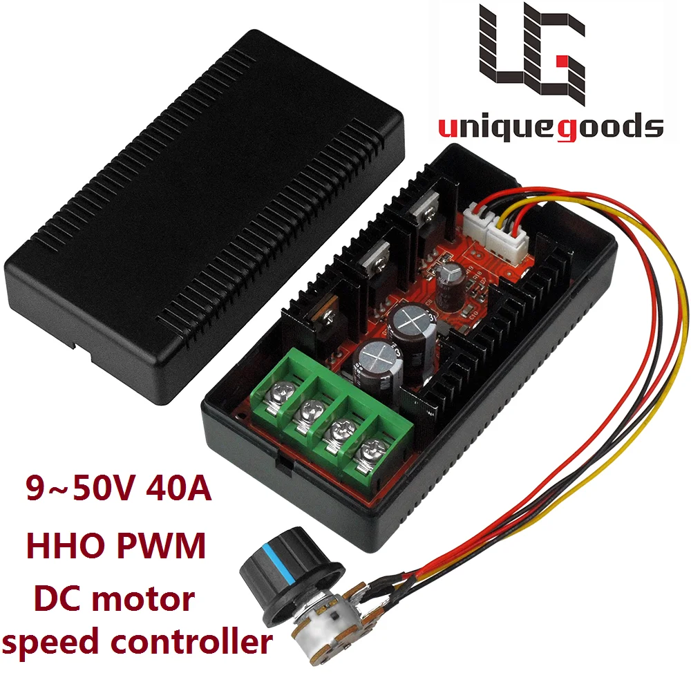 12V 24V 48V 200HZ 2000W MAX 10-50V 40A DC Motor Speed Control PWM HHO RC Controller