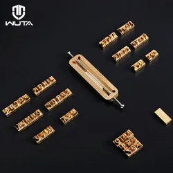 WUTA Custom Brass Letter Leather Alphabet / Number Stamp Embossing Stamp Craft Carving Tool Seal Hot Branding CNC Engraving Mold