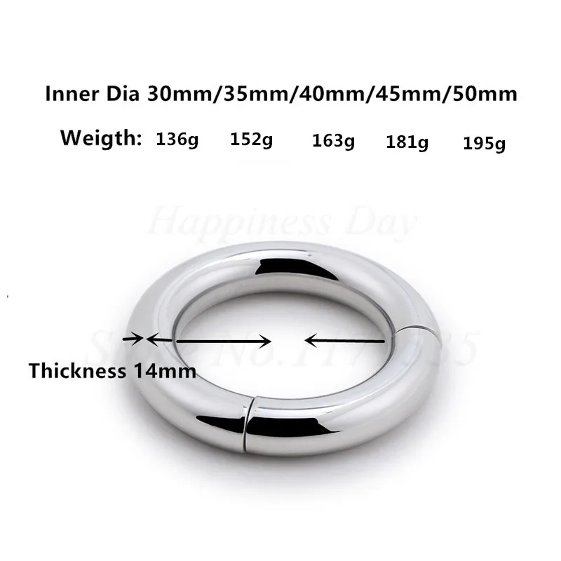 304Stainless Steel Heavy Duty male Magnetic Ball Scrotum Stretcher Metal Penis Cock Lock Ring Delay Ejaculation Sex Toys For Men