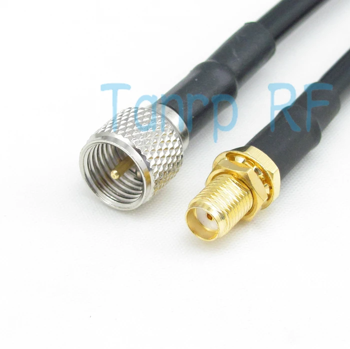 Free shipping!  100CM RF Pigtail coaxial jumper MINI UHF male plug to SMA female jack 1M 3feet RG58 cable extension cable