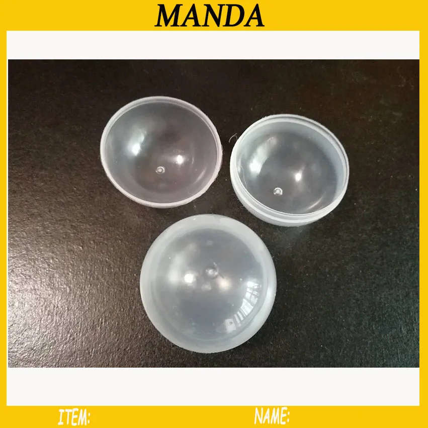 40mm Clear Empty Plastic Capsule Toy Capsules For Vending Empty Plastic Toys Ball 100pcs/Lot Free Shipping