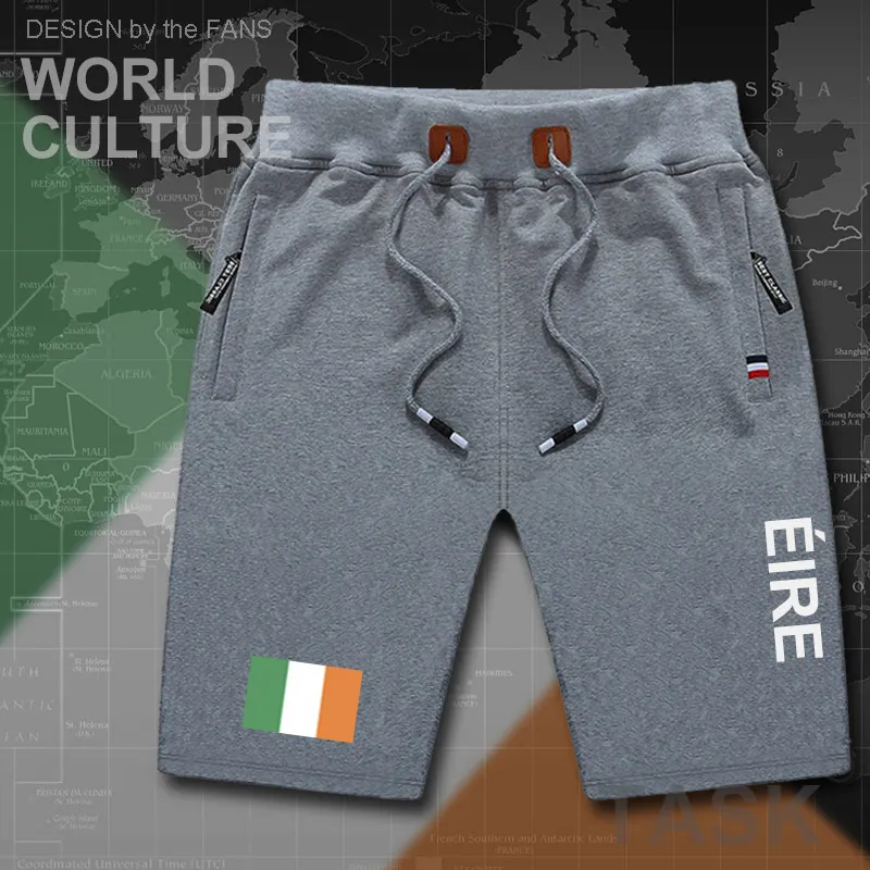 Eire Ireland mens shorts beach new men's board shorts flag workout zipper pocket sweat casual clothing 2017 cotton The Irish IE