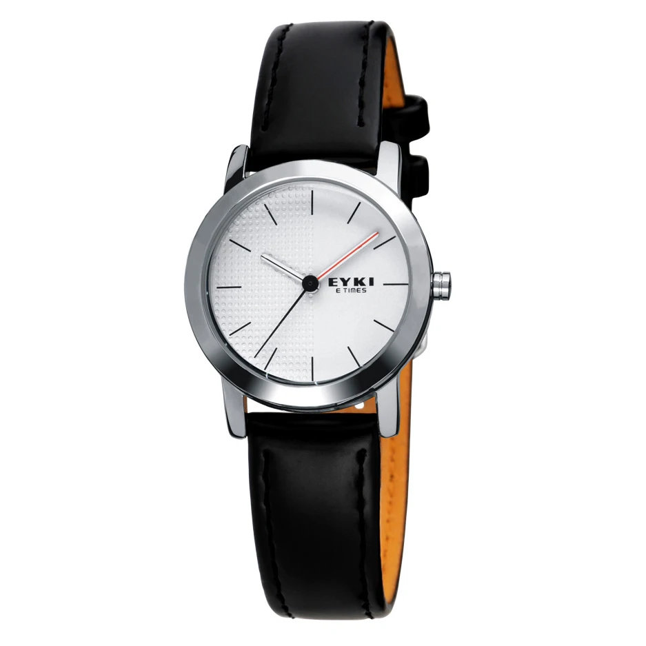 EYKI Brand Women Stainless Steel Watches Simple Black Dial Female Ladies Dress Quartz Wrist Watch Clock Relogio Reloj