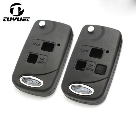 

Modified Flip Folding Remote Key Shell For Lexus 2 3 Buttons FOB Car Key Blanks Case Uncut Blade