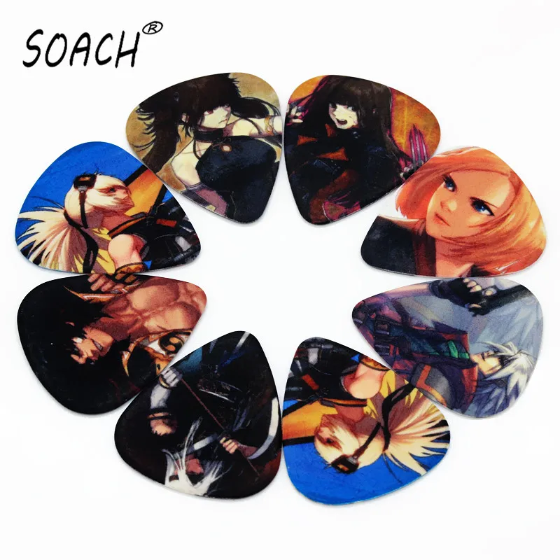 SOACH  50PCS 0.71mm Hot sale exquisite high quality two side print pick DIY design pick guitar picks Guitar Accessories ukulele