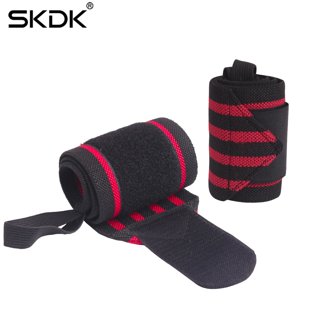 SKDK 1PC Professional Nylon Wrist Band Fitness Gym Wraps For Powerlifting Weight Lifting Strength Training Wrist Support Braces