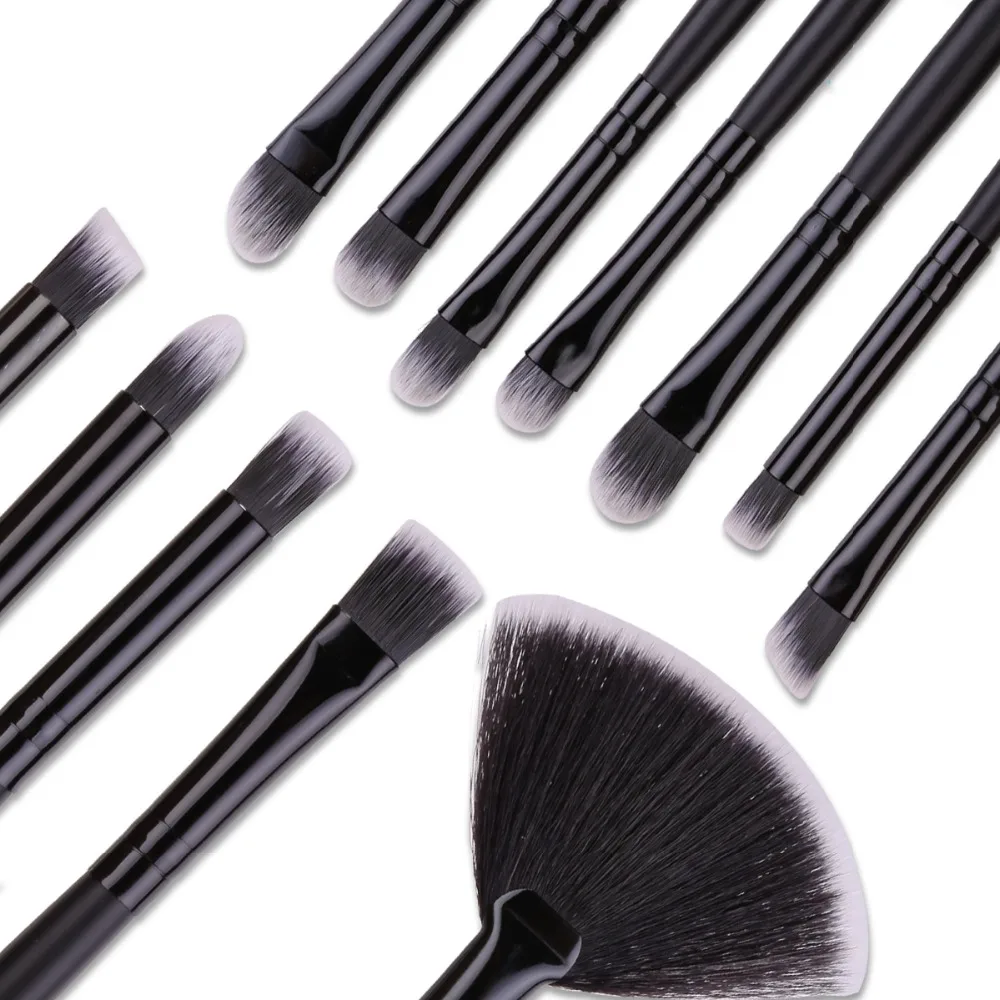 DE\'LANCI Professional Brushes Makeup ket 32 pcs Cosmetic Kit Eyebrow Blush Foundation Powder Make up Brush Tools With Black Case