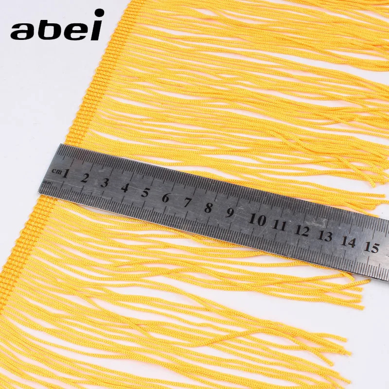 15cm Width 21 Colors Polyester Tassel Fringe Lace Trims Sewing Ribbon Fabric for Latin Dance Party Dress Wedding Crafts