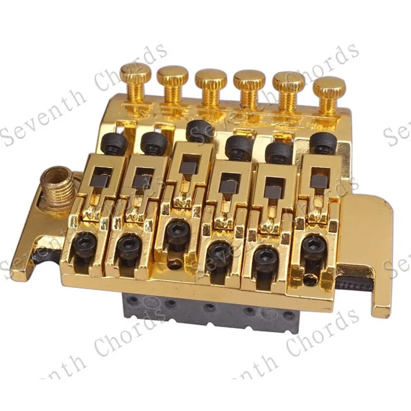 A Set Of Gold Electric Guitar Bridge Double Locking Assembly Systyem Tremolo Accessories Parts
