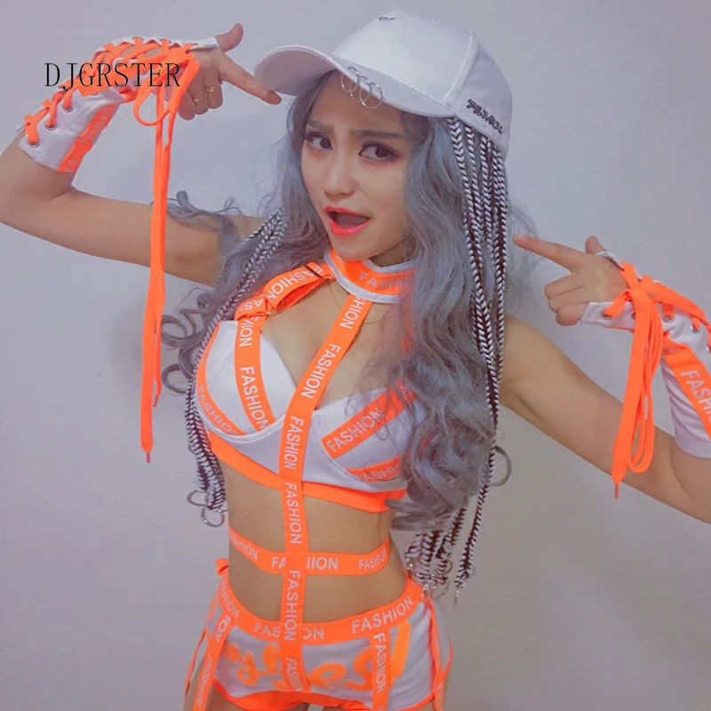 DJGRSTER Women Ladies Fashion Design Dance Bodysuits Hiphop Dance Clothes Dance Costume Jazz Girls Singer Stage Performance Wear