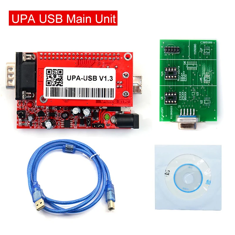 UPA USB مبرمج V1.3 مع محولات كاملة ECU رقاقة ضبط OBD2 وحدة رئيسية UPA-USB 1.3 UPA USB V1.3 أداة تشخيصية