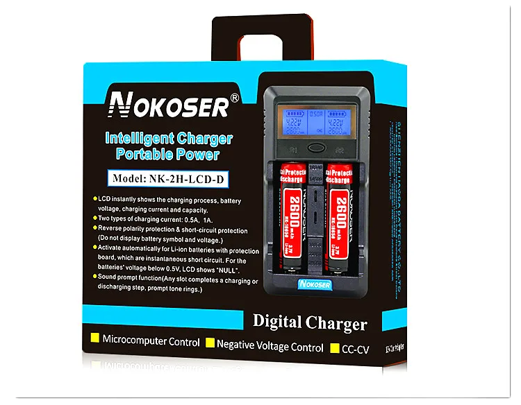 

Tablet Chargers Test battery capacity LCD 3.7V 18650/26650/16340/14500/10440/18500 Battery Charger with screen Free shipping