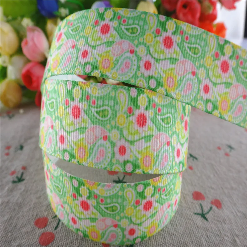 7/8" (22 mm) 10 Yards/Los Blumenmuster Ripsband Tiermuster Band DIY handgefertigte Materialien MD18022628 – Detail 4
