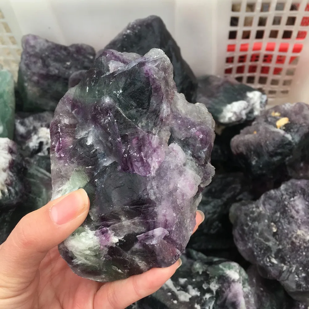 800-900g   Big size Natural raw green fluorite rough stone natural quartz crystals mineral energy stone for healing