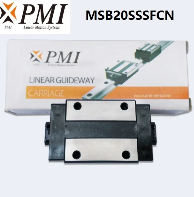 4pcs Original Taiwan PMI MSB20S-N MSB20SSSFCN linear guideway sliding block Carriage MSB20S for CO2 laser machine