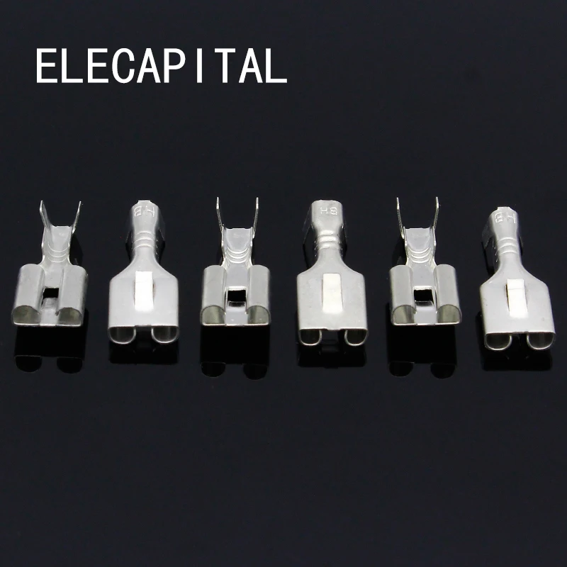 6.3mm Female Crimp terminal Connectors,Automotive Connector Spade Terminal