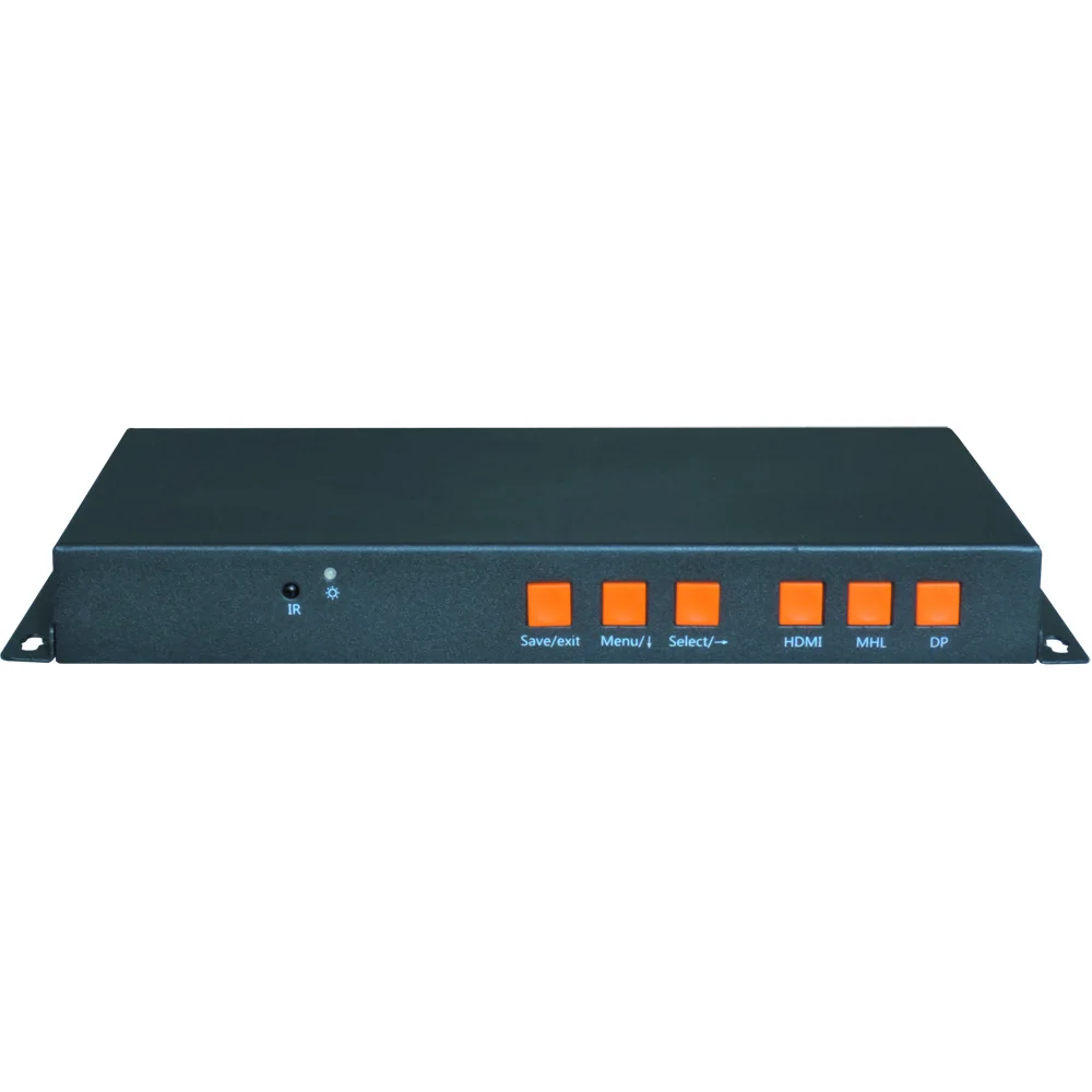 4K Video Wall Controller Supports 3840x1080 6HZ,1x2 Ultra Video Wall processor For 2 Units Support DP inputs,