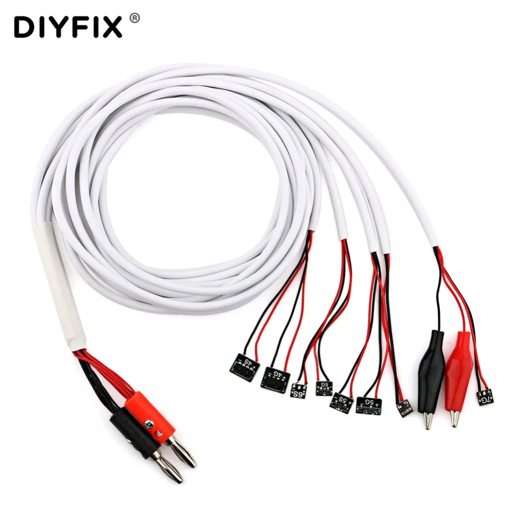 

DIYFIX Current Test Cable for iPhone XS/Max/XR/8/8P/7/7P/6/6S/6SP/5S/5/4S/4 Phone Failure Detect Repair Tool with Alligator Clip