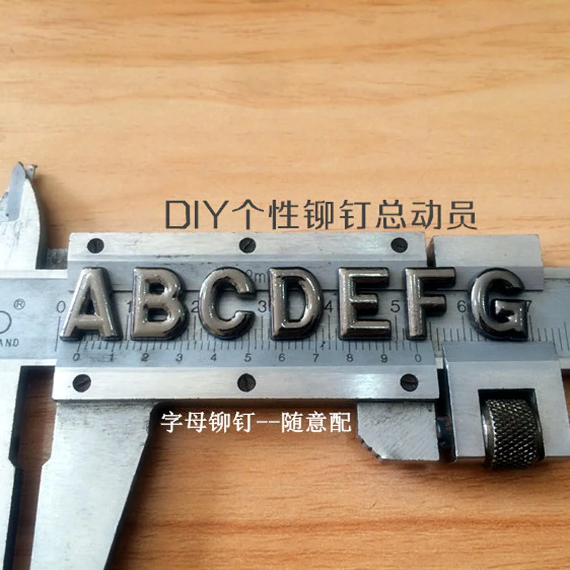 Alloy metal A to Z Full Set Letters Initials Words Personalized Shoes Fabrics Decorative Rivets Buttons Ornament Accessories