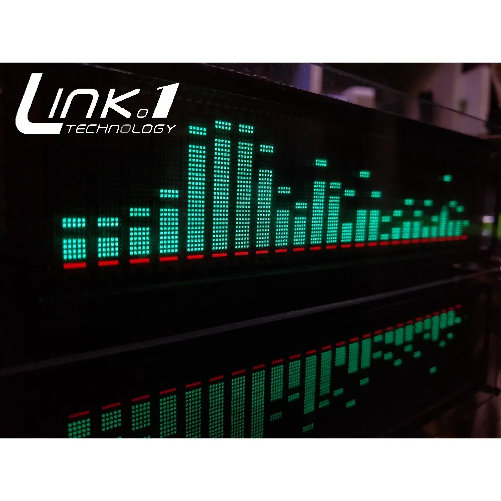 LINK1   AK2515v2 VFD Music Audio Spectrum Indicator  / Audio VU Meter/Amplifier Board Level /Precision Clock/Adjustable AGC Mode