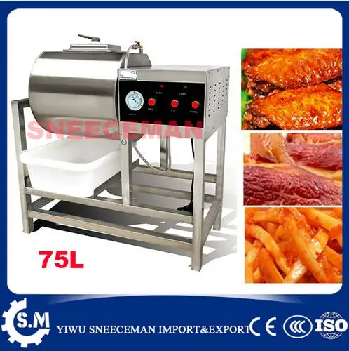 

75L Commercial Vacuum Meat Salting Marinated Machine hamburger pickling vacuum curing machine bloating marinated machine